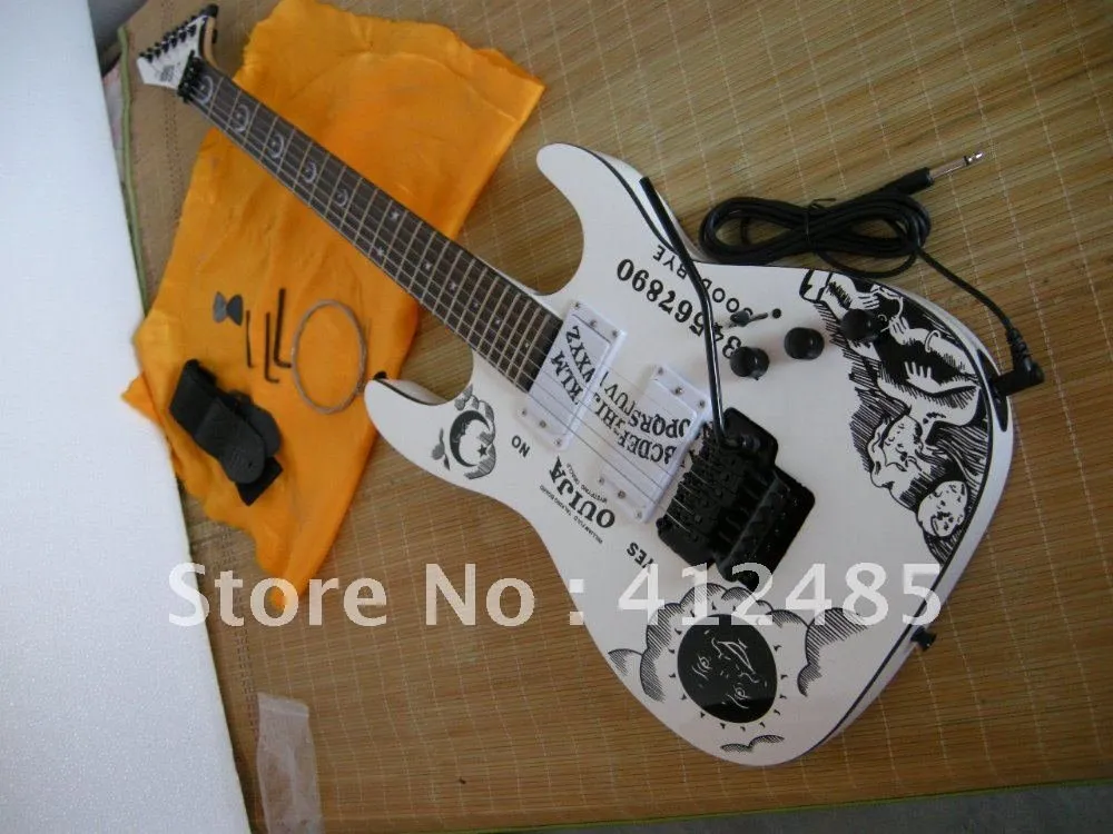 gratis verzending topkwaliteit lagere prijs hete gitaar hoogwaardige nieuwe witte KH-2 Kirk Hammett Ouija White Electric Guitar