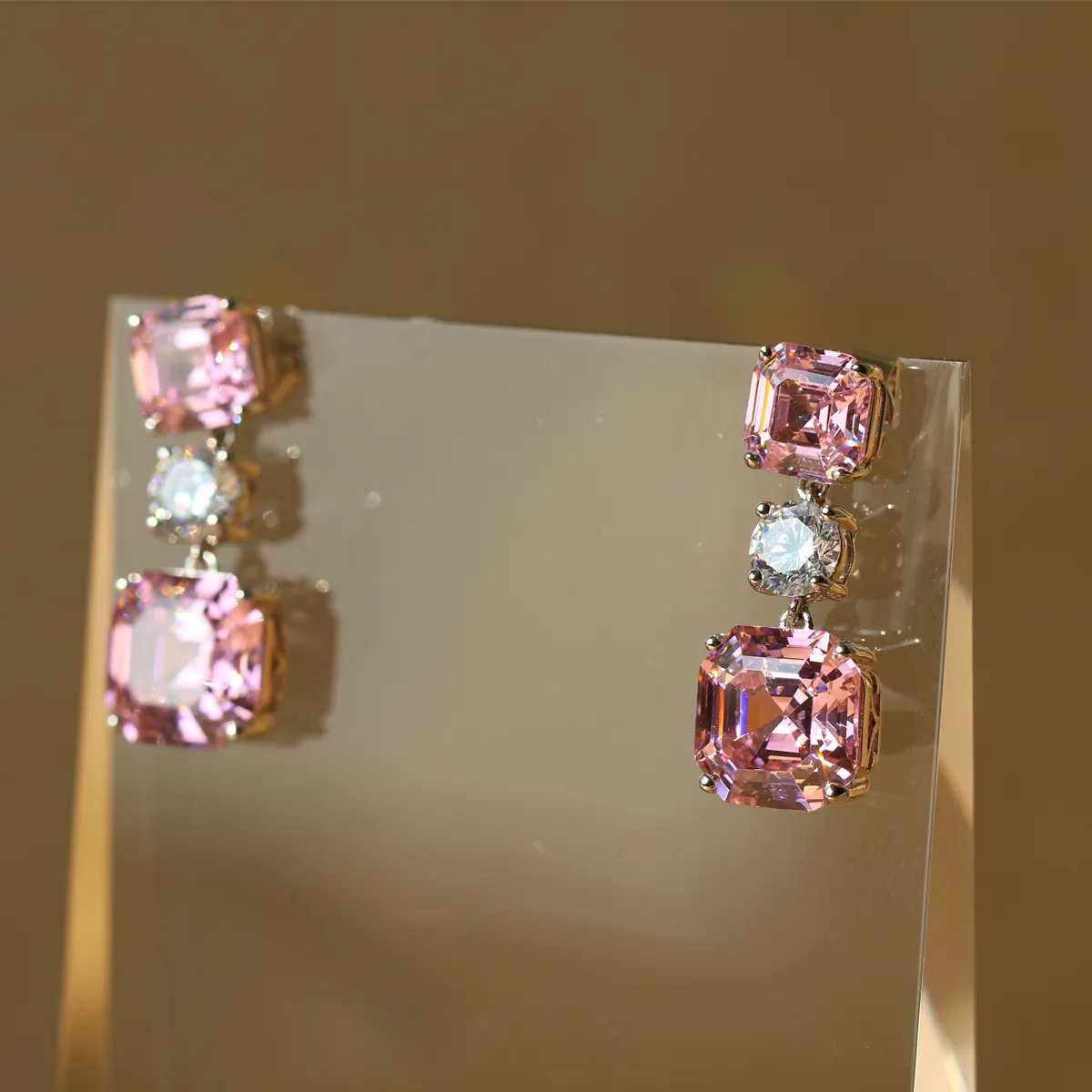 Multicolor Fashion Earrings Geometric 925 Sterling Silver Jewelry Drop Earrings for Party Looks Gorgeous