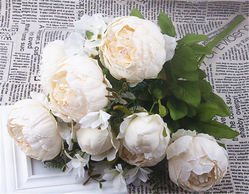 18-color European style artificial peony flower decoration party flower family hotel wedding office garden decoration TO607