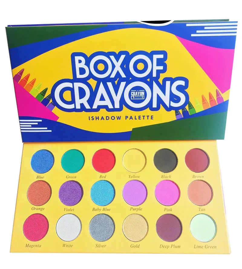 Nouveau maquillage fard à paupières BOX OF CRAYONS Palette de fards à paupières 18 couleurs DHL Livraison gratuite