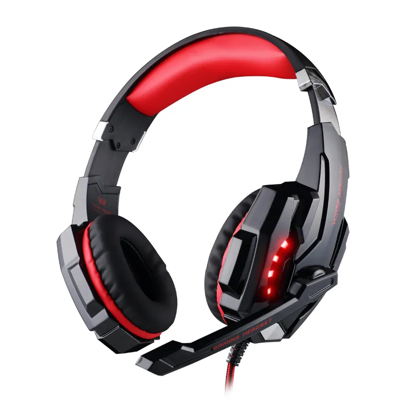 KOTION EACH G9000 7.1 Surround Sound Gaming Casque 3,5 mm Casque de jeu d'ordinateur avec micro LED pour tablette PC PS4 Téléphones 24pcs / lot