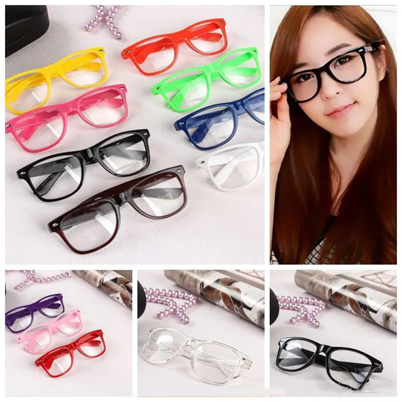 Sonnenbrille Nieten Sonnenbrille Retro -Farbe Unisex Punk Geek Style Clear Linse Gläses to593