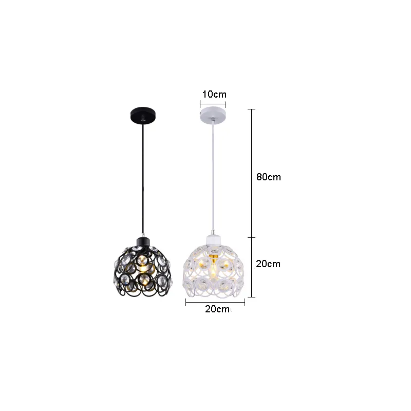 Suspension Luminaire Luminaire 5w Lampes Suspendues Modernes Design Lustre En Fer Blanc / Noir Pour La Maison Lumières Bar Salon Éclairage 110-240v