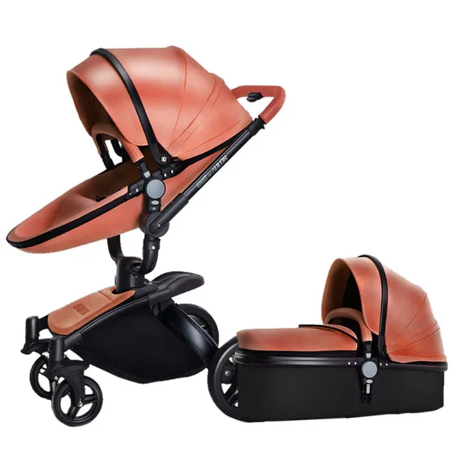 Aulon baby stroller 3 in 1 with car seat best sale high view pram for newborns folding 360 degree rotation