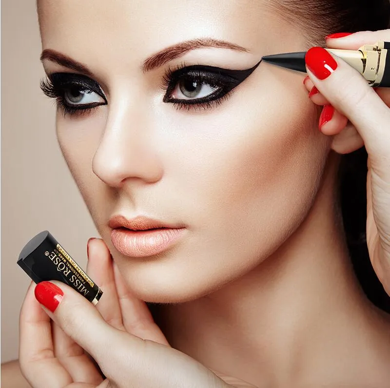 Miss Rose Brand Maquiagen Makeup Oczy Ołówek długi czarny żelowy oko naklejki naklejki na eyeliner Makeup9225101