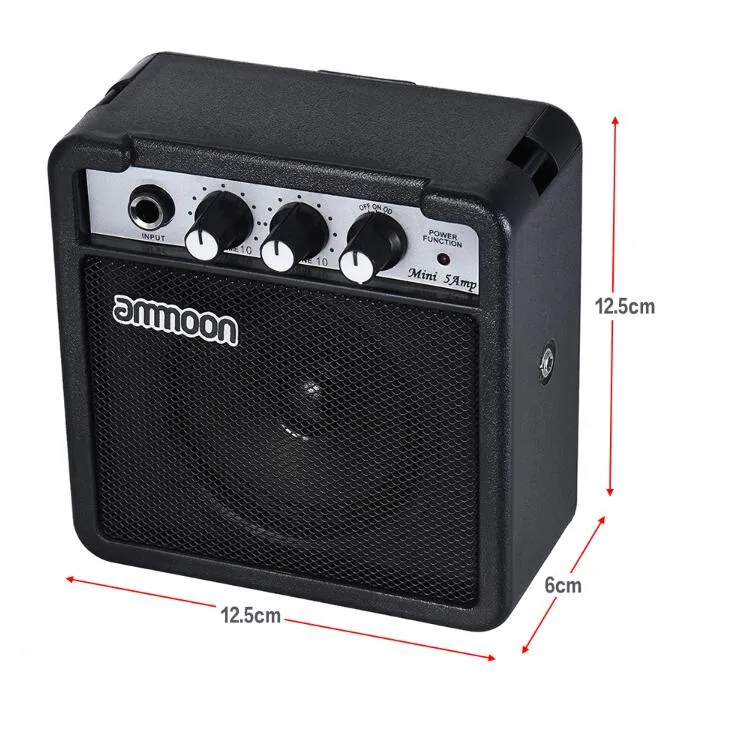 Mini altavoz amplificador con batería de 5 vatios y 9V para guitarra eléctrica acústica ukelele de alta sensibilidad 3095862