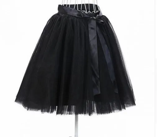 Minifalda de Europa y Estados Unidos, falda esponjosa, tutú, falda de tul para adultos de 7 capas, superventas, envío gratis 2018