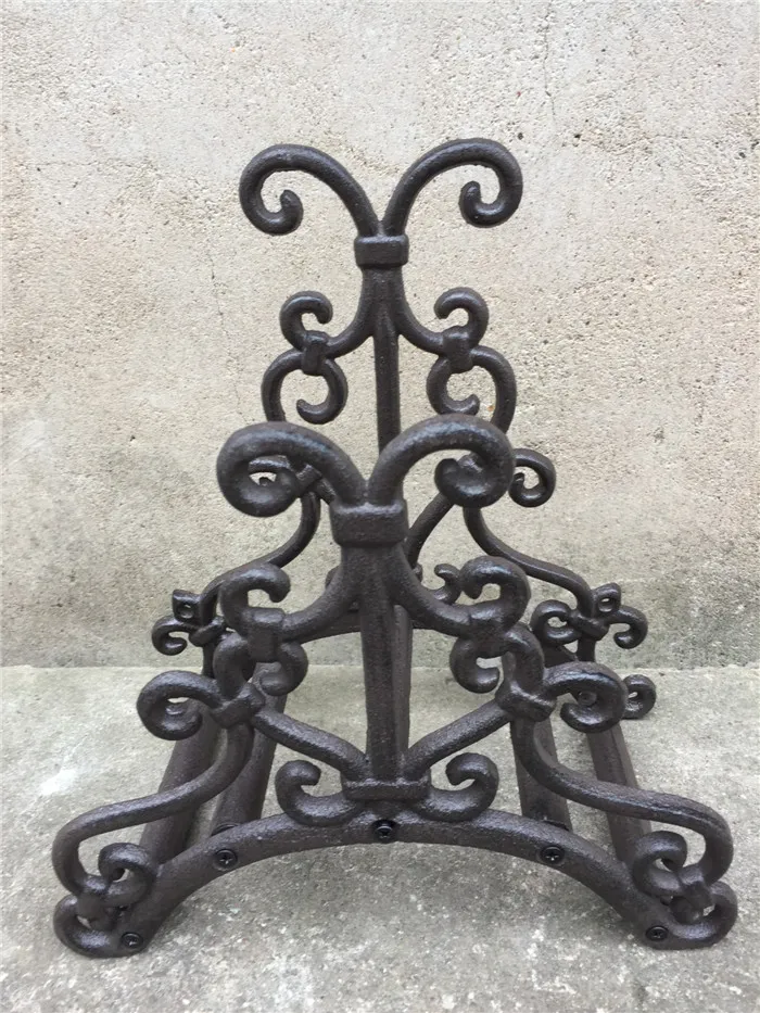 Ferro Forjado Mangueira rack Titular Scrowl Garden Outdoor decorativa Mangueira Reel Hanger Cast Iron antigo Rust Wall Mount Decoração de Metal Craft