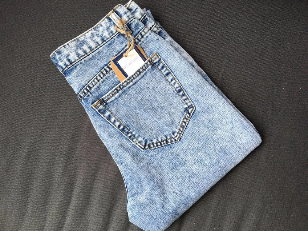 2017, the latest, fashion trends, Europe and the United States women`s BF street snow high waist loose straight denim trousers have a large size of nine pants new clothes, (24)