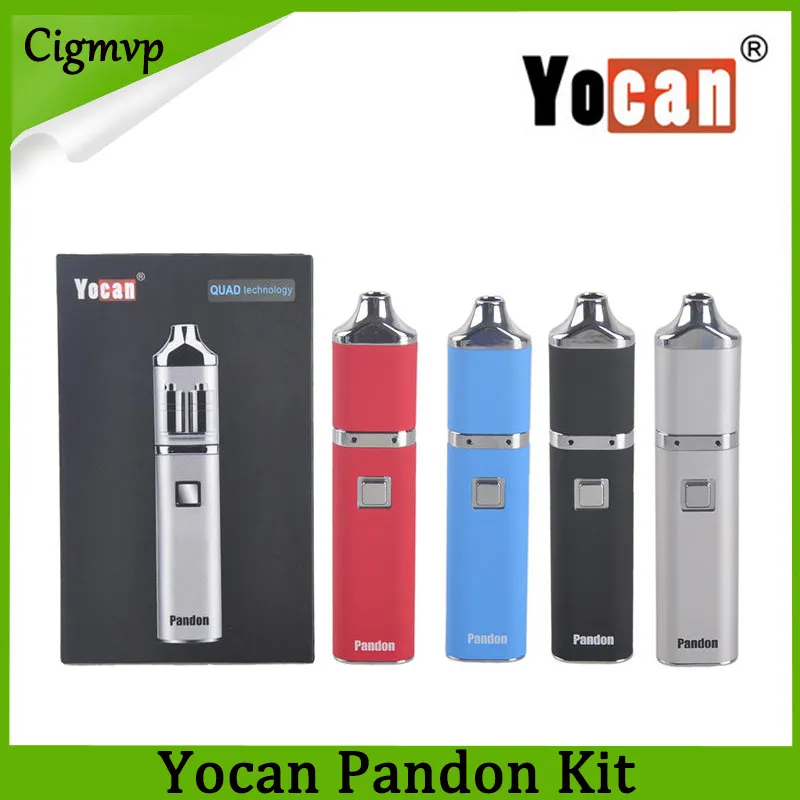Yocan pandon kit quad vax förångare penna satser 1300mah vape p en k.its 2 qdc spänning justerbar utveckla spolar komperbara