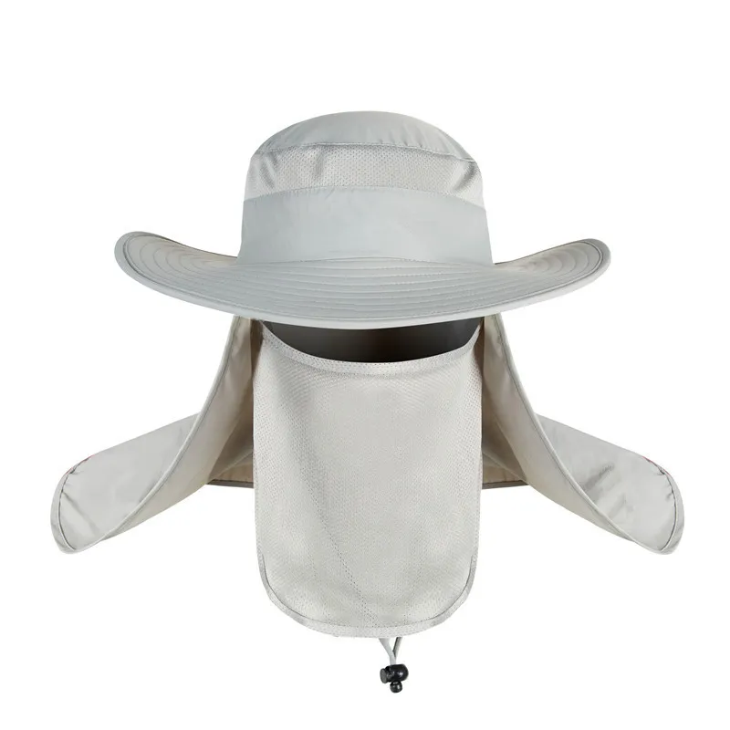 Gorra de nailon para pesca al aire libre, protector solar de verano, protección solar, cuello y cara, sombrero de pescador Anti-UV 360°, gorra con función combinada, sombreros