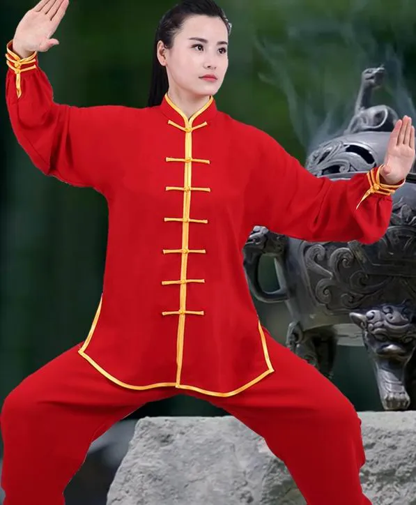 Pamuk artı ipek Tai Chi Chuan giyim dövüş sanatları uygulama giysi performans giyim