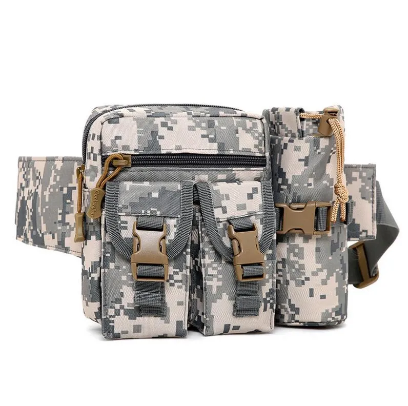 Homens Tático sacos de cintura ao ar livre Viagem Caminhadas Garrafa De Água packs Fanny Saco Da Cintura bolsa de ciclismo bolsa de telefone camo