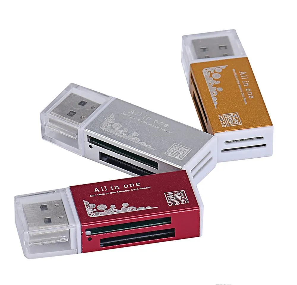 Leitor de cart￵es inteligentes Leitor de cart￣o de mem￳ria Multi Memory para Memory Stick Pro Duo Micro SD TF M2 MMC SDHC MS2768