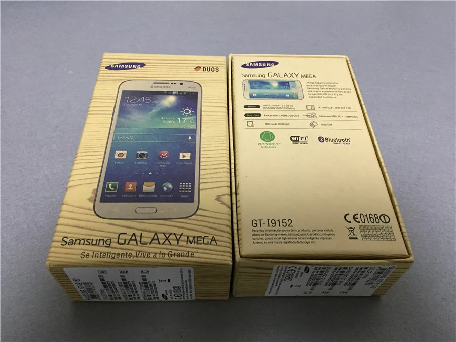 Original Refurbished Samsung Galaxy Mega 5.8 inch i9152 Dual SIM Dual Core 1.5GB RAM 8GB ROM 3G WCDMA Android Cell Phone DHL 