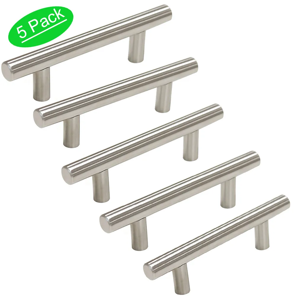Brushed Nickel Knobs Single Hole Drawer Pulls Furniture