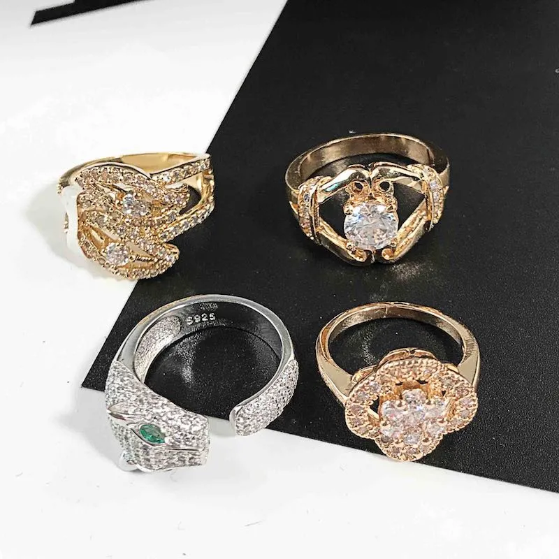 Europe Trendy Shiny Zircon Band Rings Colorful Rhinestone Delicate Women Crystal Wedding Ring Fashion Jewelry Mix7185212