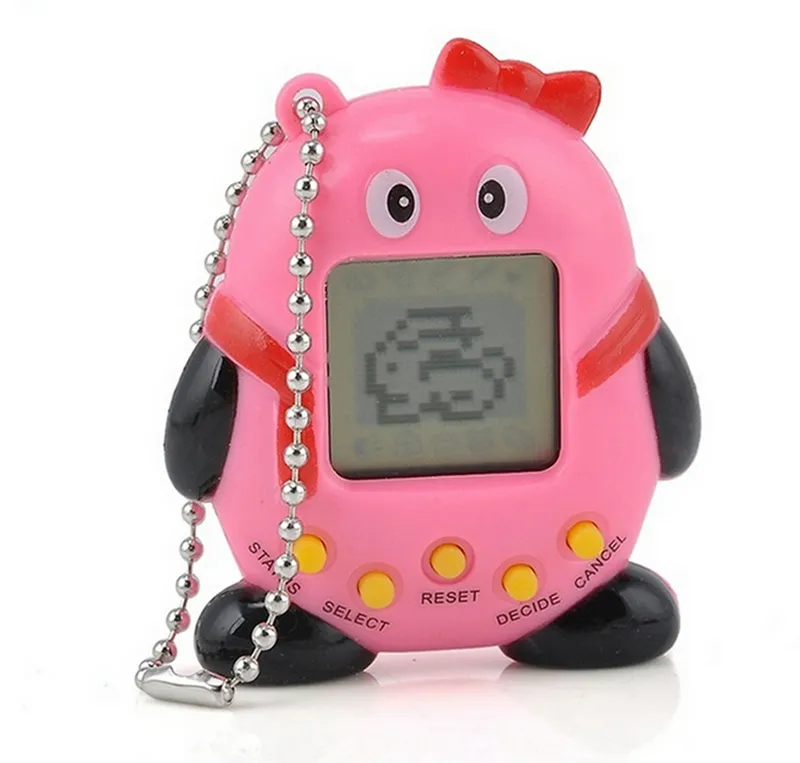 Creative le plus récent drôle Tamagotchi Pets Toys Penguin Forme colorée électronique Tamagochi Toys avec emballage de forme d'oeuf Tumbler Chris2339967