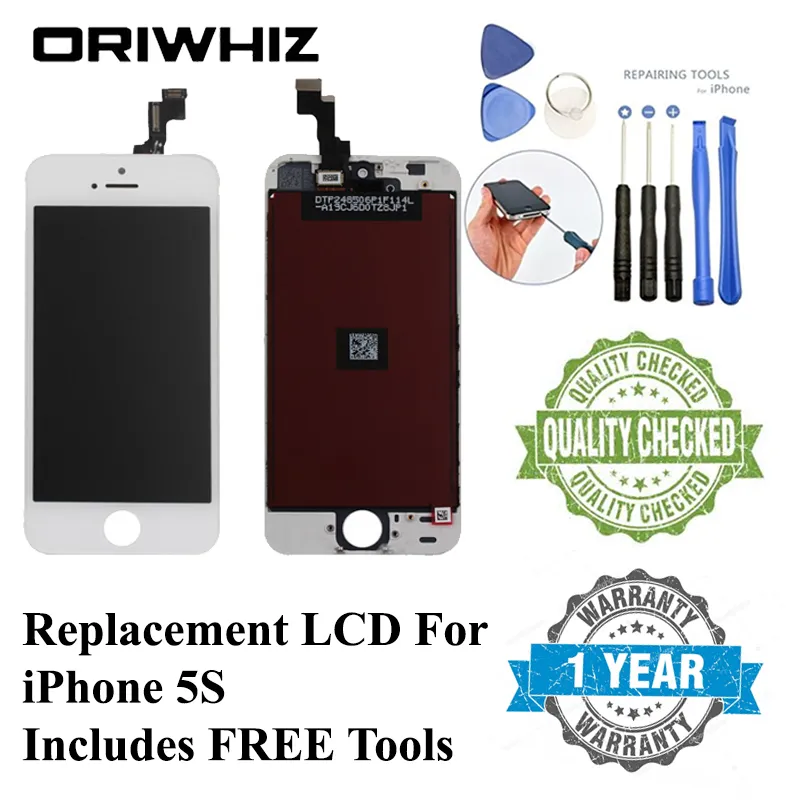 Ny ankomst för iPhone 5 5S SE LCD-skärm Touch Digitizer Reparation Reservdelar Ingen död pixel med gratis reparationsverktyg