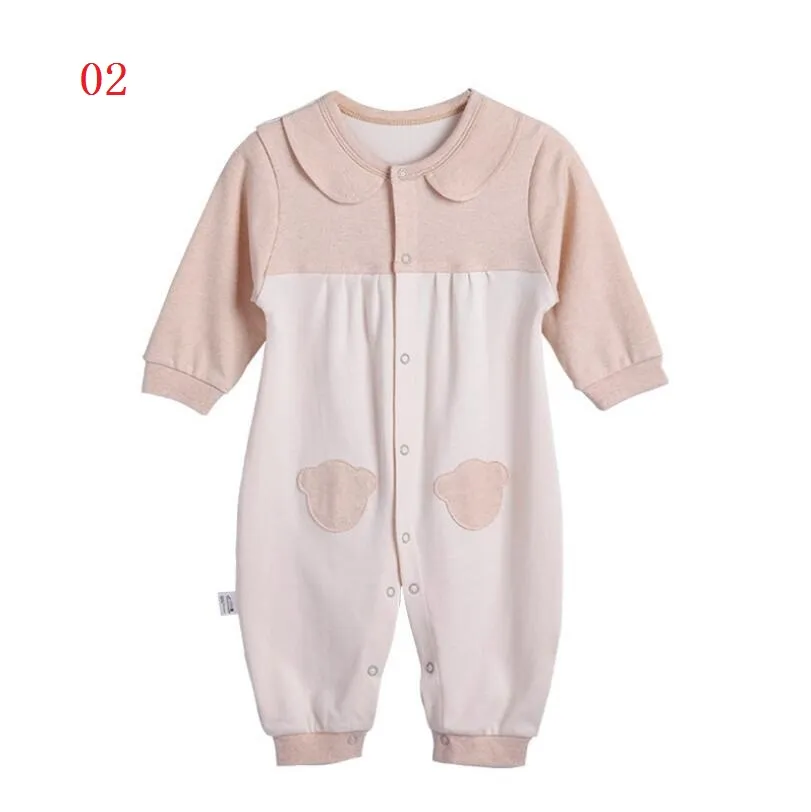 Baby Fashion Newborn Baby Girl Boys Long-Sleeve Bear Printed Spring Autumn Infant Jumpsuit Body Rompers Outfits Clothes