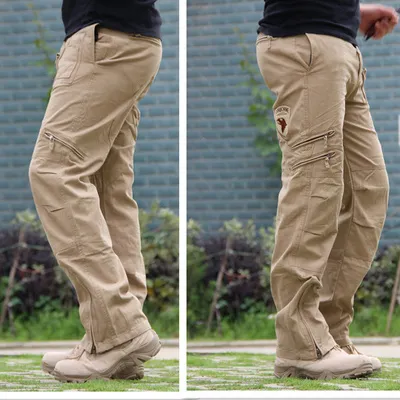 Airborne jeans casual training cotton breathable multi pocket sales military army camouflage cargo pants trousers for men