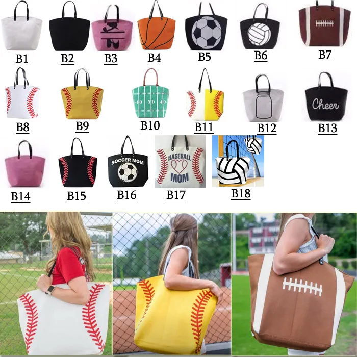 2018 العلامة التجارية الجديدة أزياء حقائب اليد البيسبول قماش حمل الرياضة اللينة حقيبة 18 لون