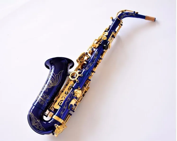 Japon Suzuki SR-475 F Alto Eb Saxophone E corps bleu plat laque or clé Sax marque qualité Instrument de musique Sax avec embout