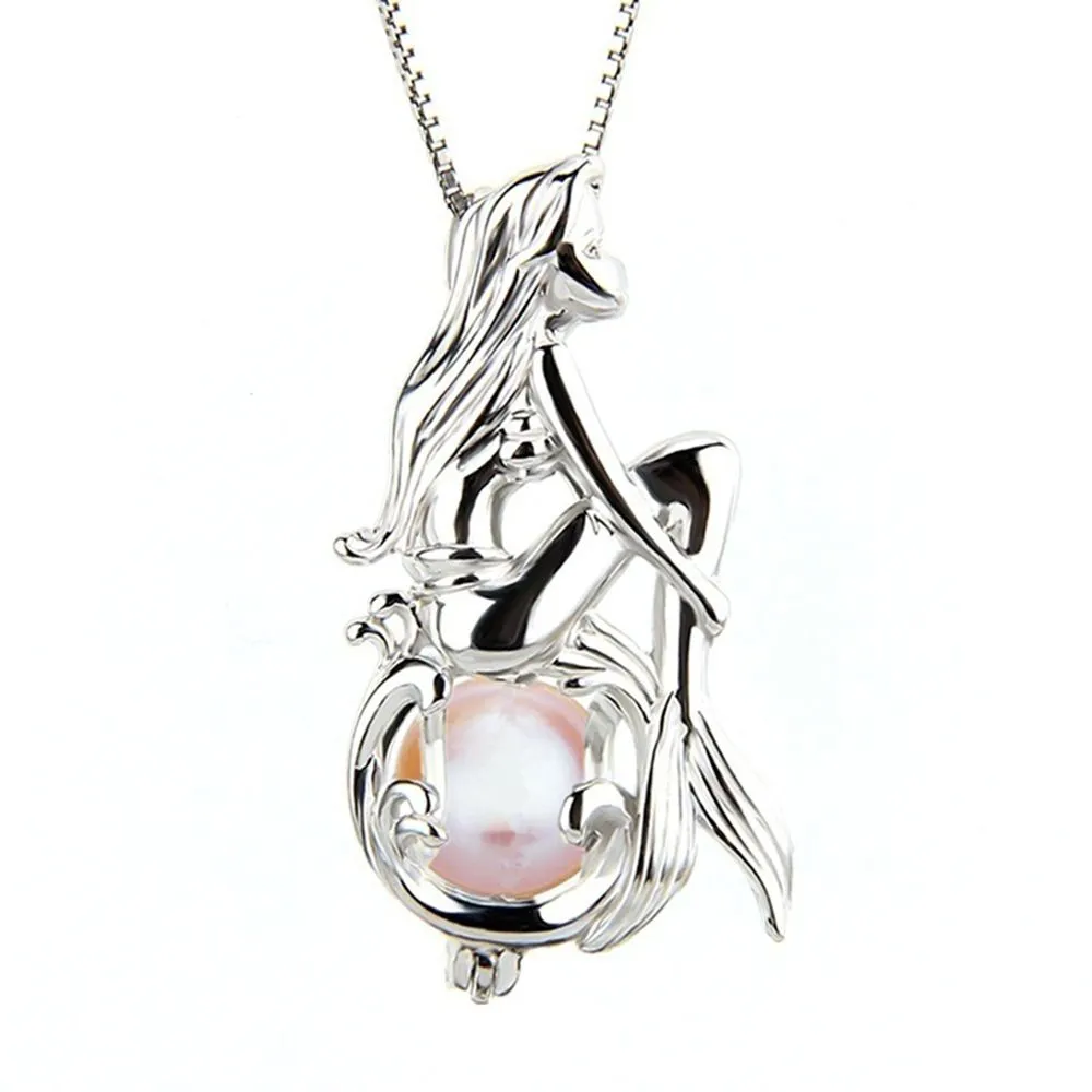Unique Pearl Cage Pendant Necklace for Women Stylish 2024 Jewelry