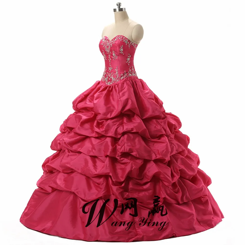 Hot Pink Debutante Sweet 16 Girls Masquerade Ball Gowns Sequin Embroidery Vestidos De 15 Anos Quinceanera Dresses