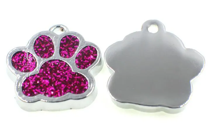 Whole Bling dog bear paw print hang pendant charms fit for diy keychains necklace fashion jewelrys320T