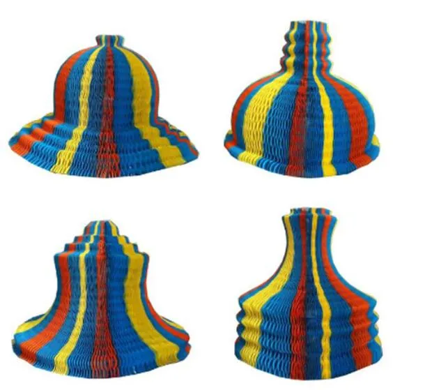 Magic Vase Paper Hats Fades Dobring Hat para decorações de festa Caps de papel engraçados Travel Sun Hats Colorful3565683