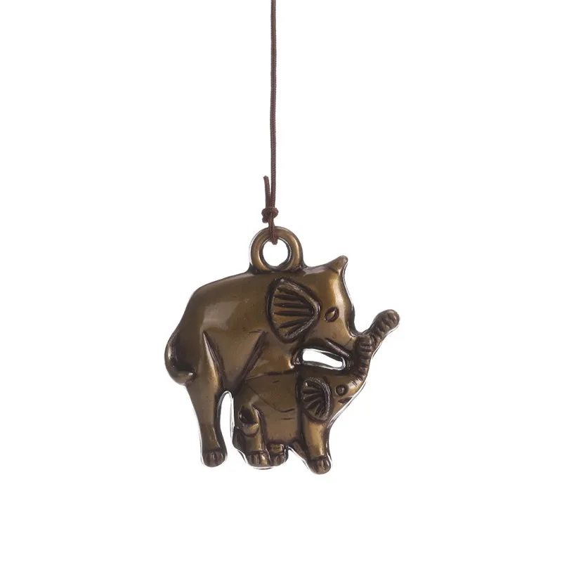 Muurhangen winden bel voor binnenplaats slaapkamer decor retro creatieve ornamenten koperachtige kleur olifant ontwerp windt rit hoge kwaliteit4808602