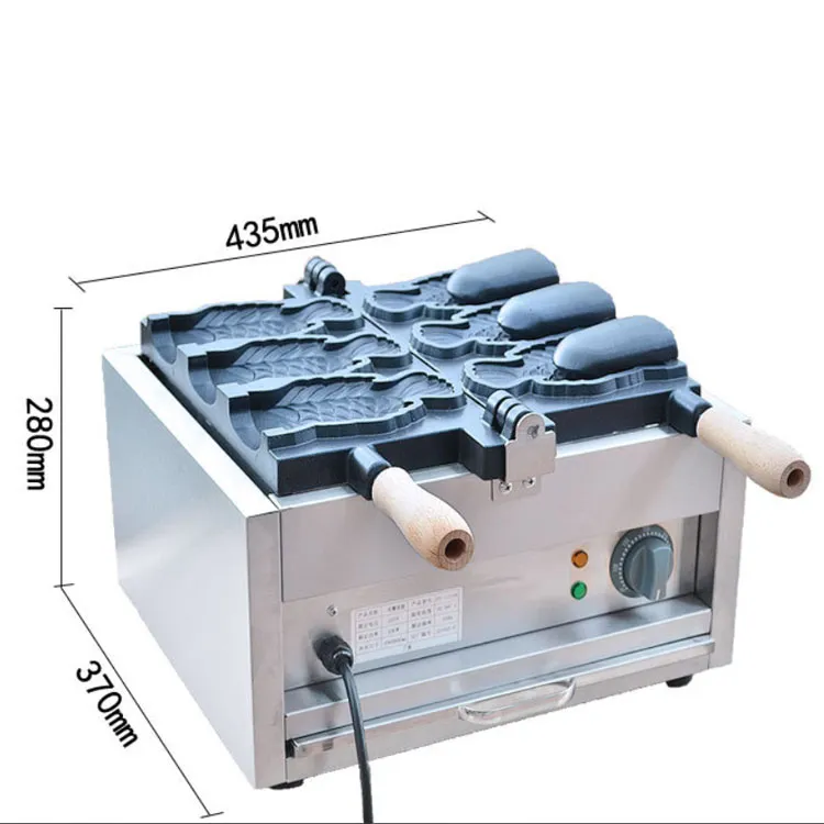 Qihang_top Electric Ice Cream Taiyaki機/食品加工口の開口部フィッシュケーキメーカーマシン/ 110V 220V太陽の製作