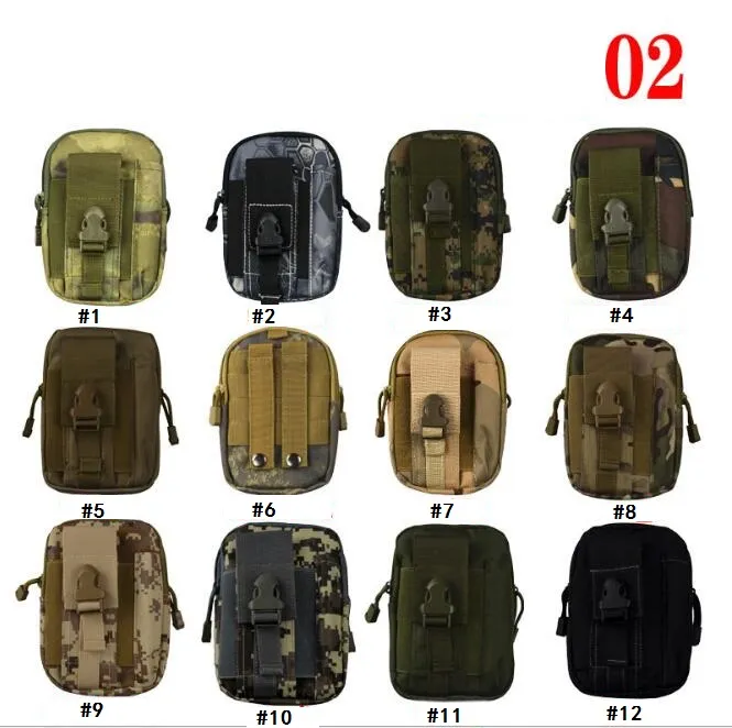 Sac de sport de plein air universel, étui tactique militaire Molle, sacs de ceinture de hanche, portefeuille, pochette, étui de téléphone, support avec fermeture éclair, poche banane