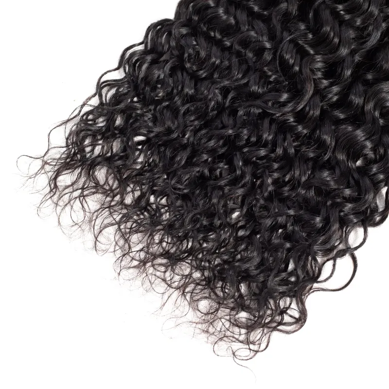 Peruansk 9a Human Hair Extensions 3 Bundlar Vattenvåg Mink Virgin Hair Weft / Naturalc Color 8-30Inch Water Weave