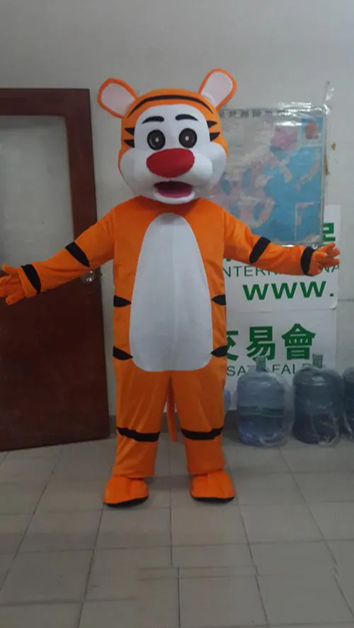 Costume della mascotte della bambola del fumetto della grande tigre bella calda di alta qualità 2018 Trasporto libero