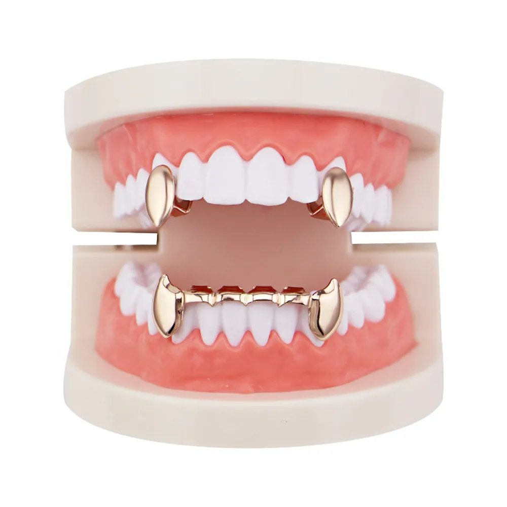 FantasticDreamer Hiphop Gold Silver Plated Single Tooth Cap Fashion Body Jewelry False Teeth Grillz Set 51565633206645