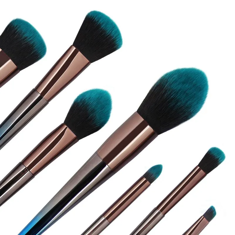 MAANGE Diamond Makeup Brushes Beauty Blue Cosmetic Brush Make Up Tools Beauty Contour Concealer Powder Foundation Brush