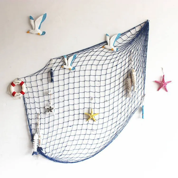 Decorative Nautical Fishing Net Set Accessories Seaside Wall Beach Party  Sea Shell Home Decor Vintage Decorations Kids From Topprettymall, $79.25
