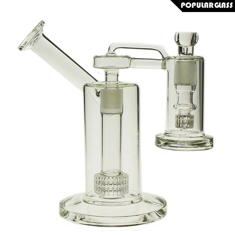 SAML 22.5cm Tall Matrix sidecar Glass bong Hookahs birdcage perc Oil Rig With Ash Catcher Joint size18.8mm PG5113