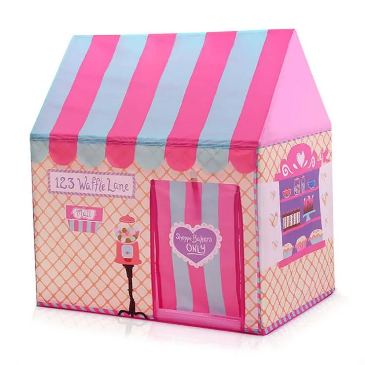 Kindertenten draagbare kinderen tent diy playhouse opvouwbaar meisje prinses kasteel indoor outdoor tenten voor kinderen kinderen speelgoed broodwinkel