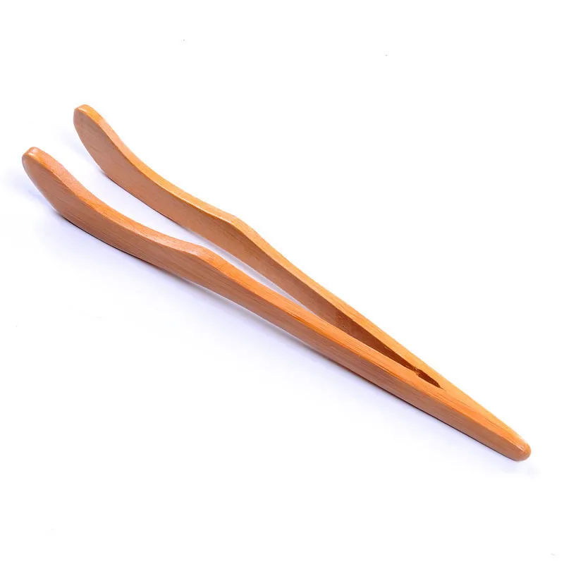 Clipe de Chá De Bambu Natural Artesanal Carbonize Top Grade Varas De Chá De Bambu Chinês Chá Tweezer Colher 18 cm