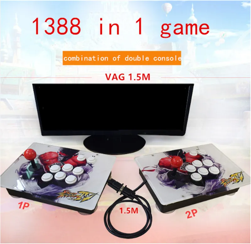 Hot pandora 5S Can Store 1299 1388 game Home Arcade Game Console combination control for TV & Monitor Support VGA Output