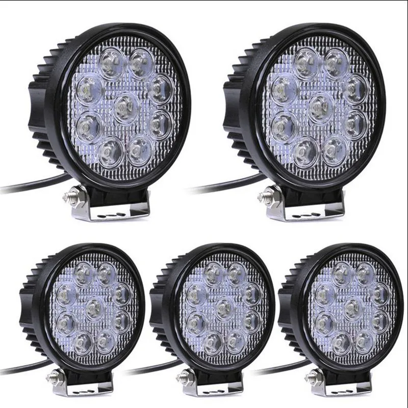 1pcs 12V 24V 27W LED Car Work Light Bar Motorcycle Lamps Spot LED Car Foglight for Off Road For Jeep VW Toyota