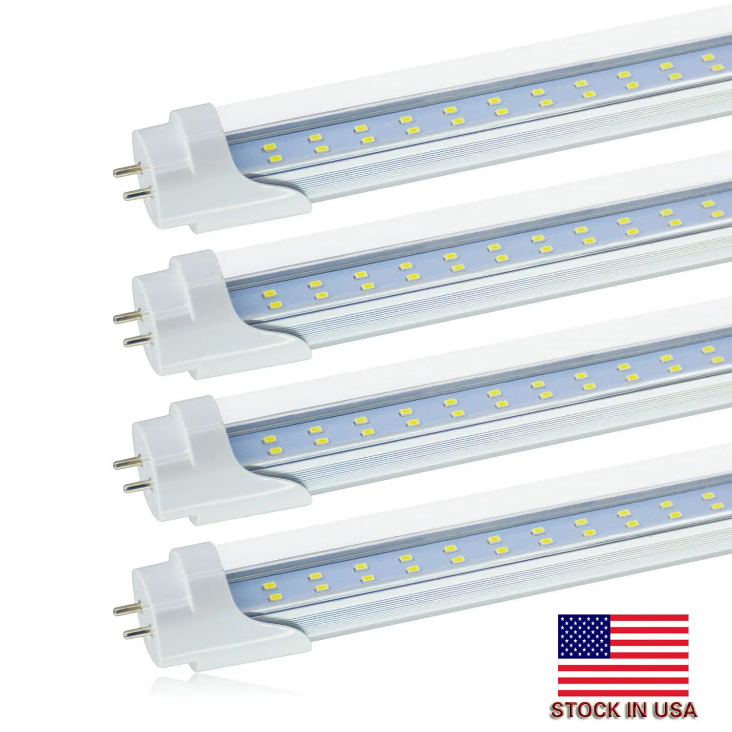 Stock In US Led Fluorescent Bulb Dual End Powered 4FT T8 Led Tubes ...