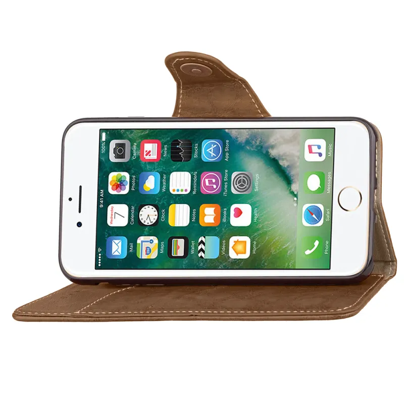 50 Stück Custom Business Wallet Leder TPU Hülle mit Kartenfach für iPhone 7 Plus Samsung S8 Plus S7 Edge Redmi 4X