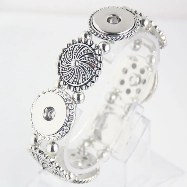 Популярные мода элегантный оснастки художественно ювелирные изделия браслет Snap кнопки подходят Нуса кусок сплава для женщин