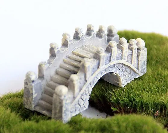 Résine Mini Pont Miniature Paysage Fée Jardin Moss Terrarium Décoration Outil Jardin Artisanat DHL Livraison Gratuite