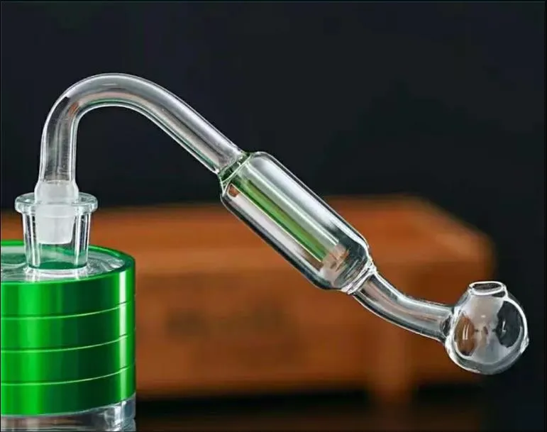 Double filter glass board Wholesale bongs Oil Burner Pipes Water Pipes Glass Pipe Oil Rigs Smoking, 