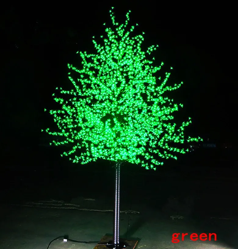 1.5m ~ 3m Shiny LED Cherry Blossom Christmas Tree Lighting Waterproof Garden Landscape Decoration Lamp For Wedding Party Christma